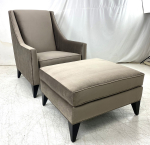 Dixon chair + ottoman in Star Velvet - Taupe